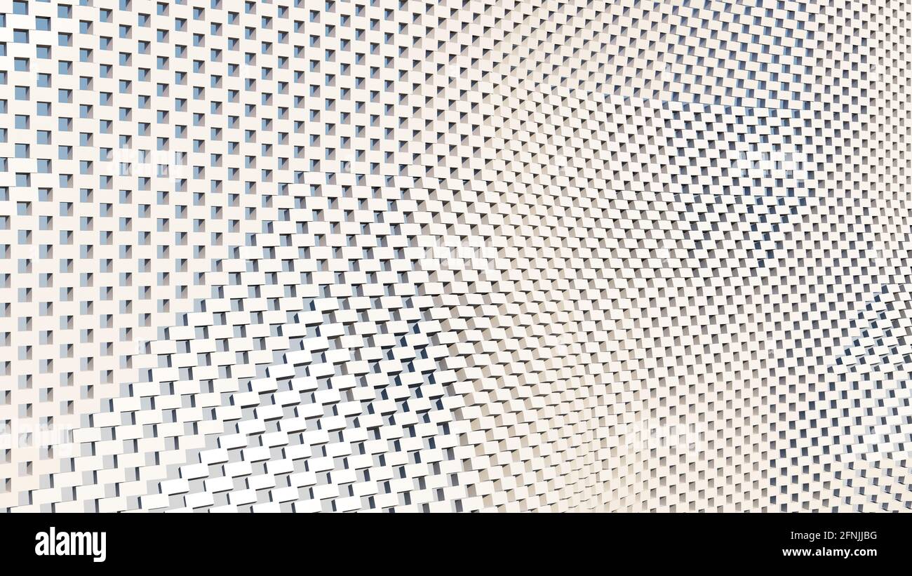 Wire Mesh Rendering white curved mesh wire wall. 3d rendering Stock Photo - Alamy