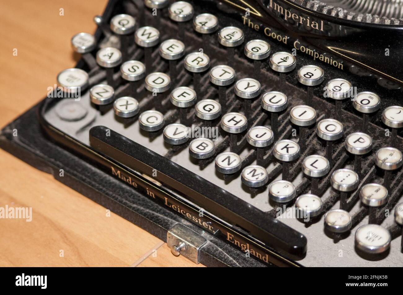 Wooden Black Typewriter Keys