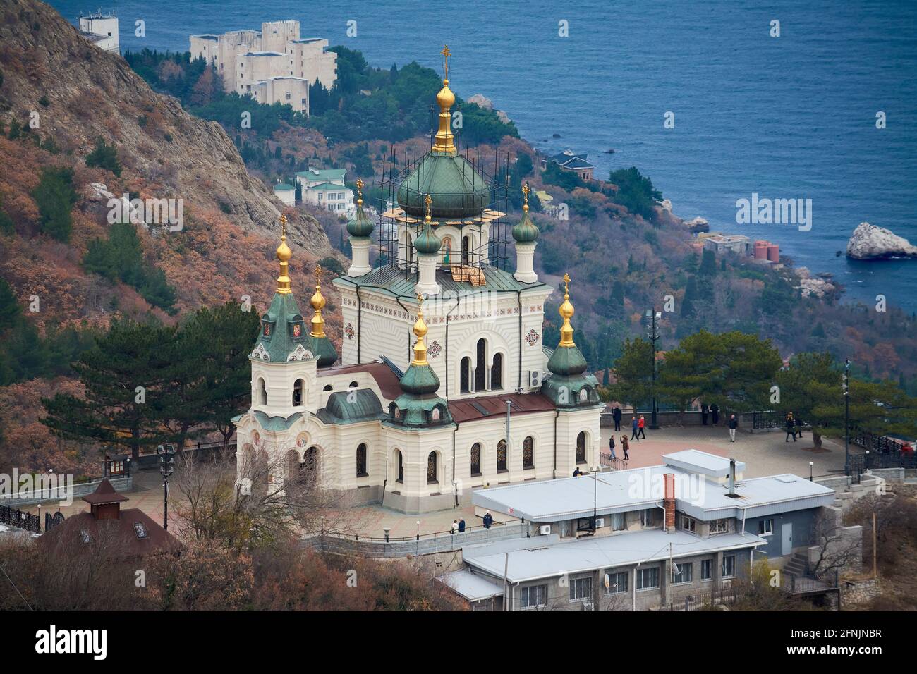 Church of the Resurrection of Christ in Foros in the Crimea. Stock Photo
