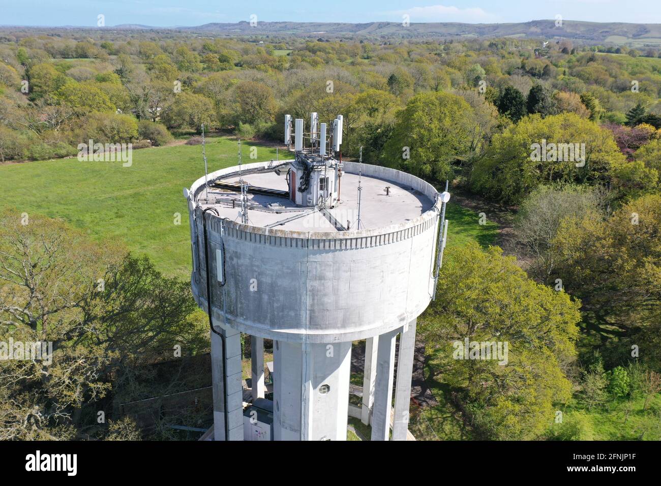 Aerial view of Burgess Hill water tower Stock Photo Alamy