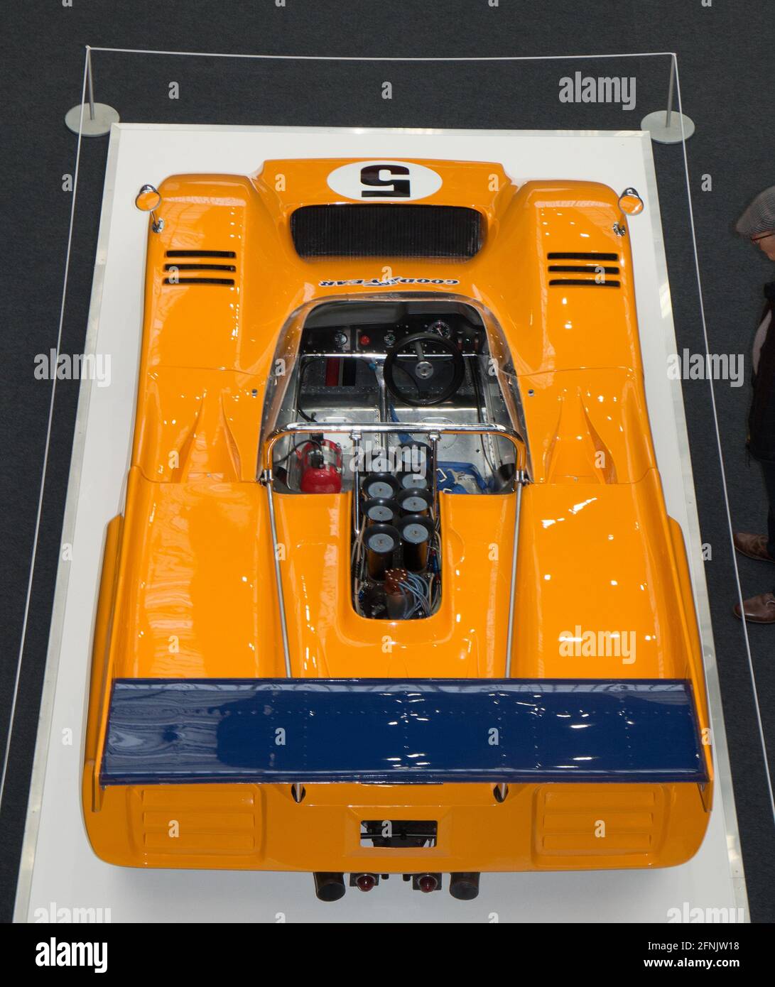A 1970  McLaren M8D at the London Classic Car Show 2020 at Olympia Stock Photo