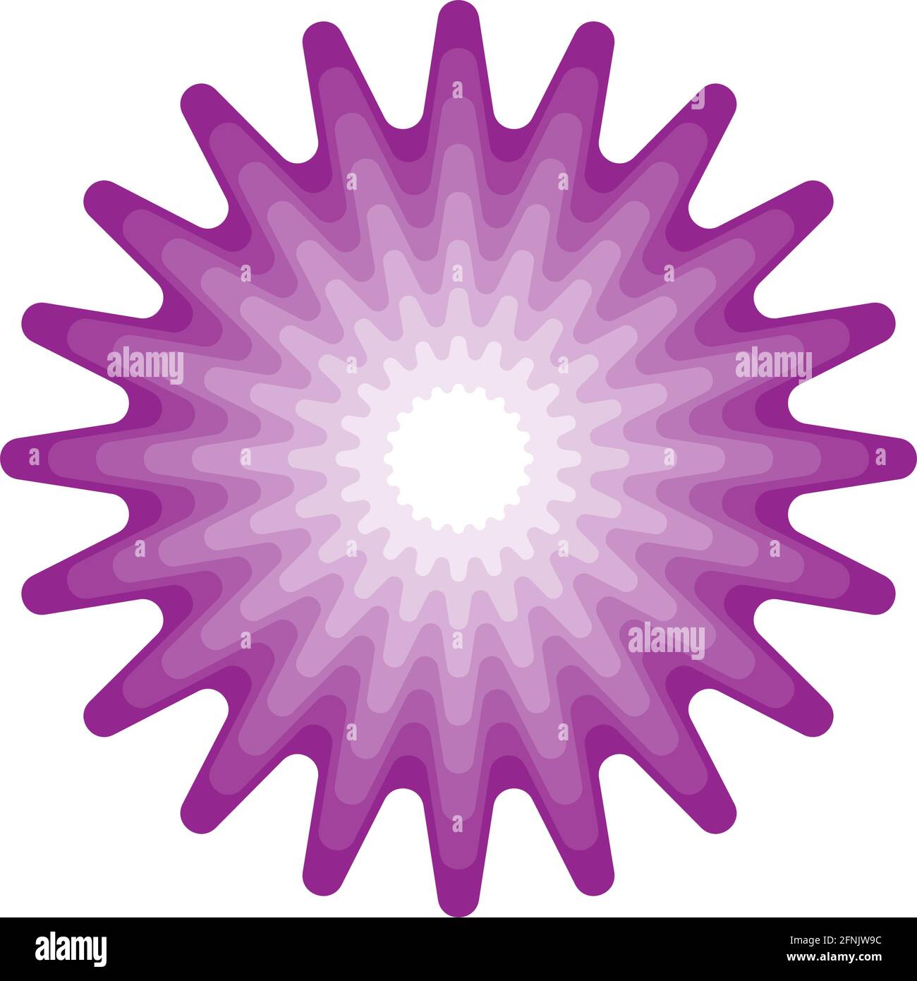 Simple, basic mandala motif icon symbol – Stock vector illustration ...