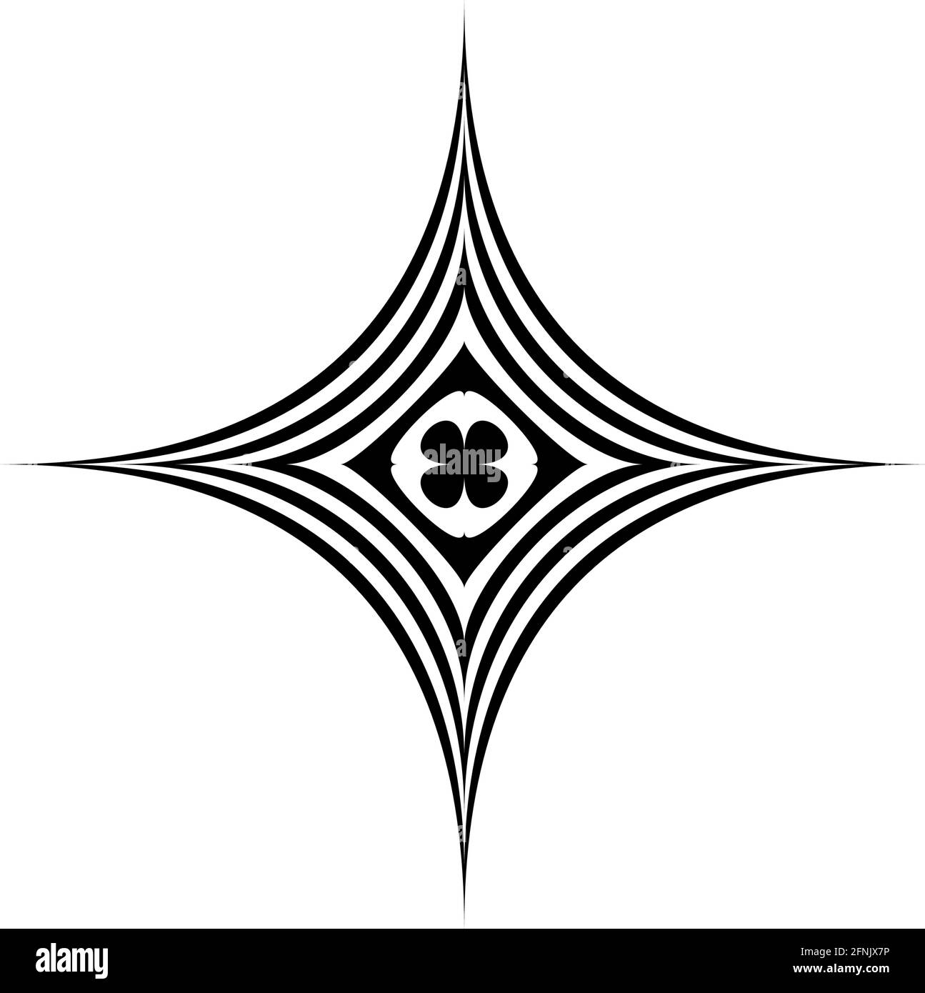 Simple, basic mandala motif icon symbol – Stock vector illustration ...