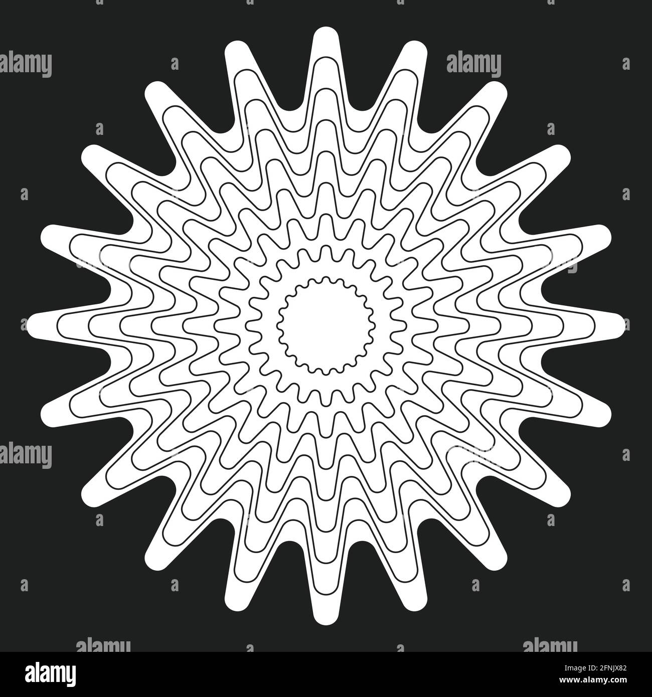 Simple, basic mandala motif icon symbol – Stock vector illustration ...