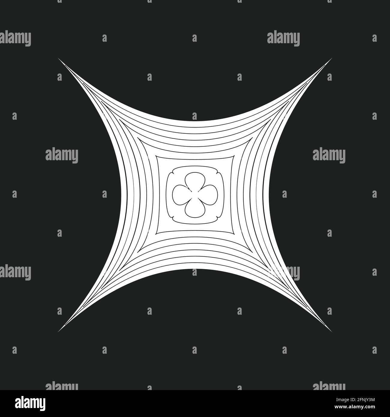 Simple, basic mandala motif icon symbol – Stock vector illustration ...