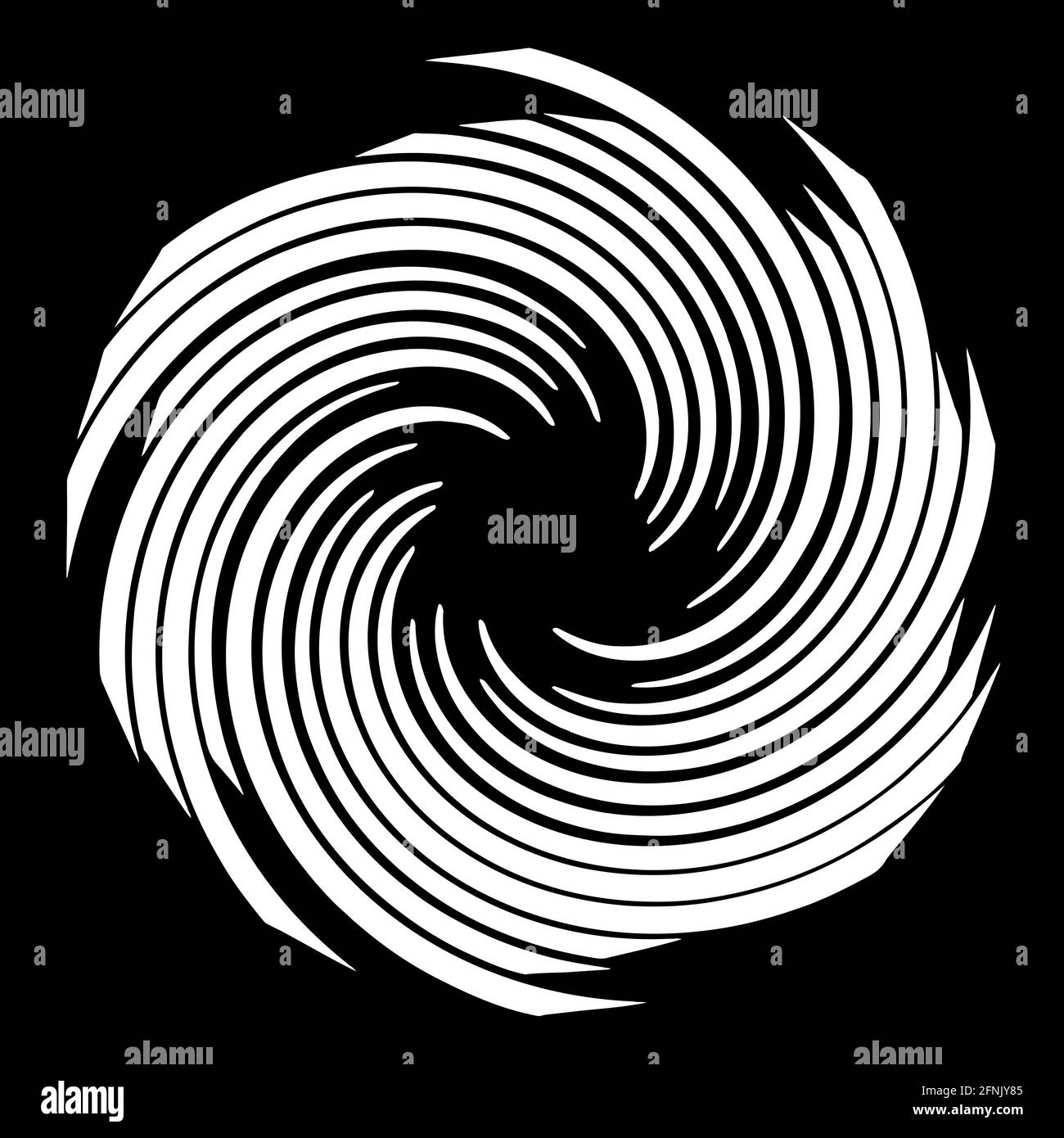 Spiralling swirl, twirl, whirl design element Stock vector