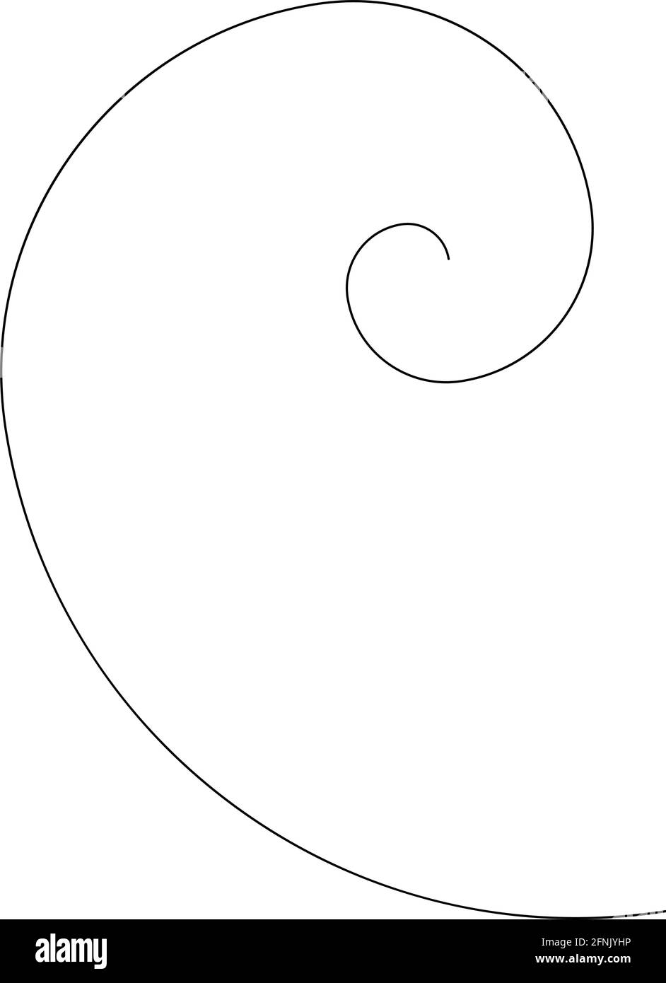 Spiralling swirl, twirl, whirl design element Stock vector