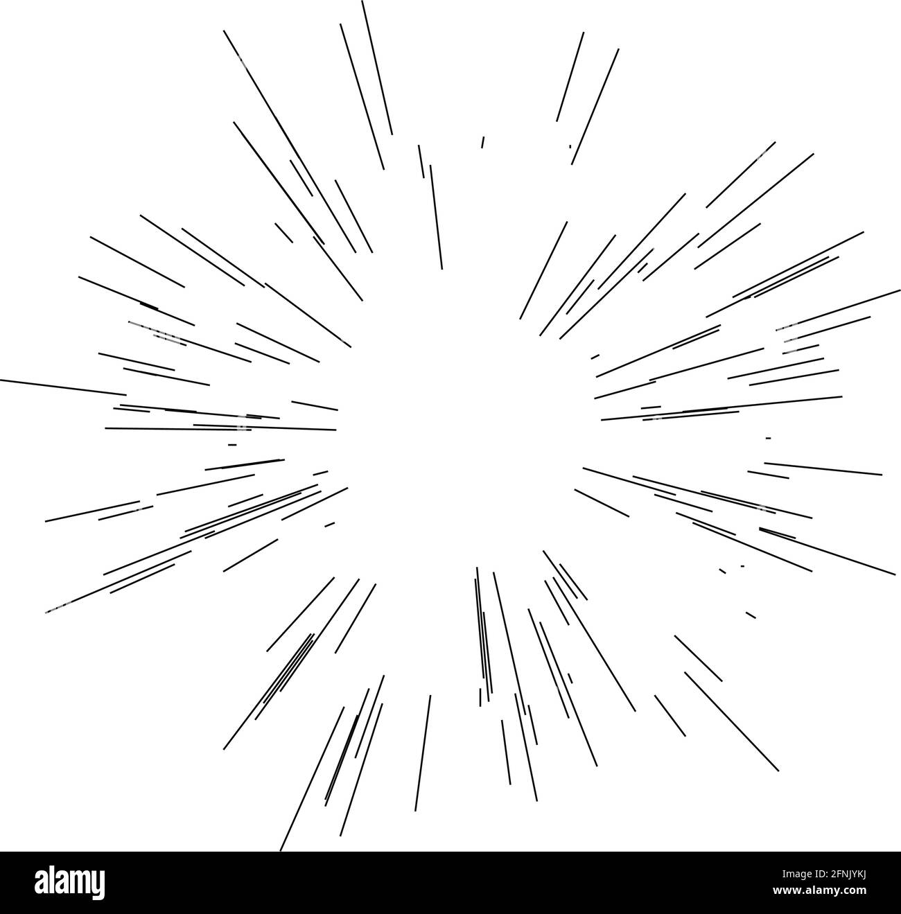 Radial, radiating lines beams, rays. Random lines diverging – Stock ...