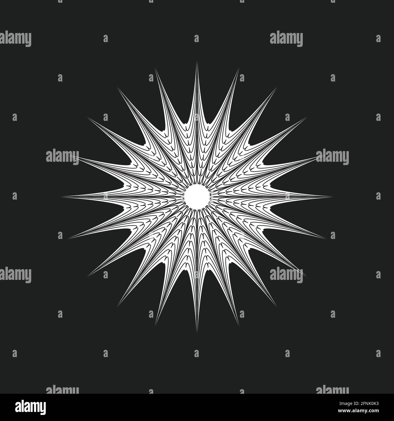 Simple, basic mandala motif icon symbol – Stock vector illustration ...