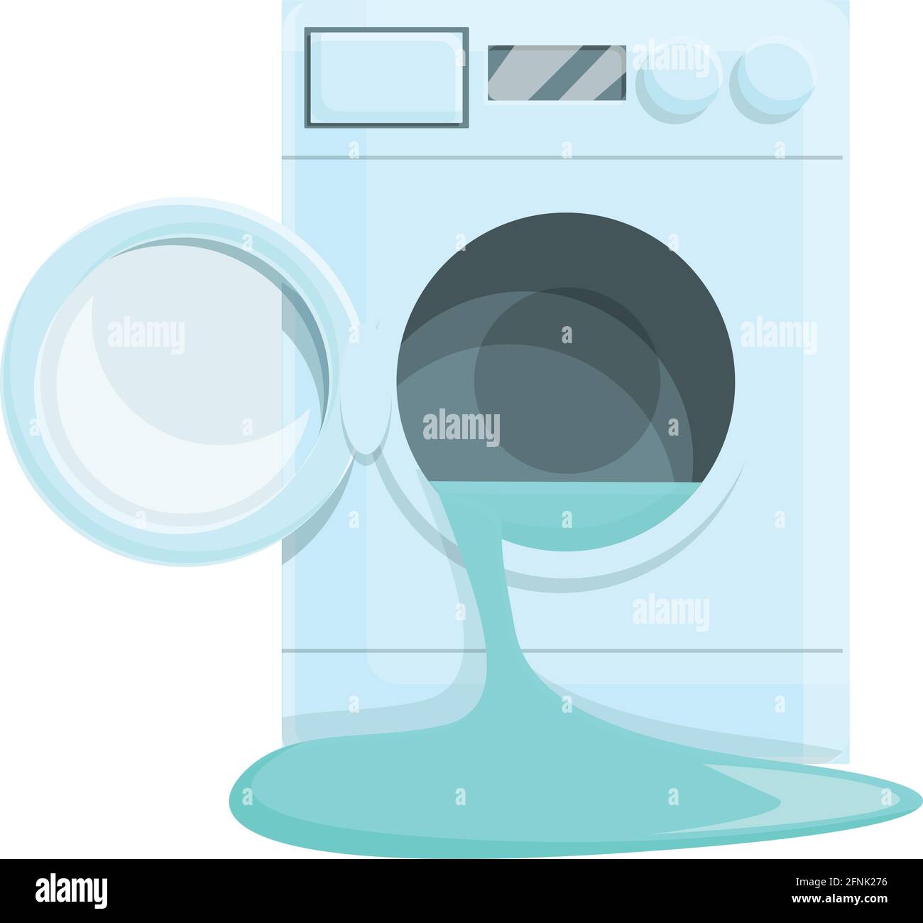 Water broken washing machine icon. Cartoon of Water broken washing