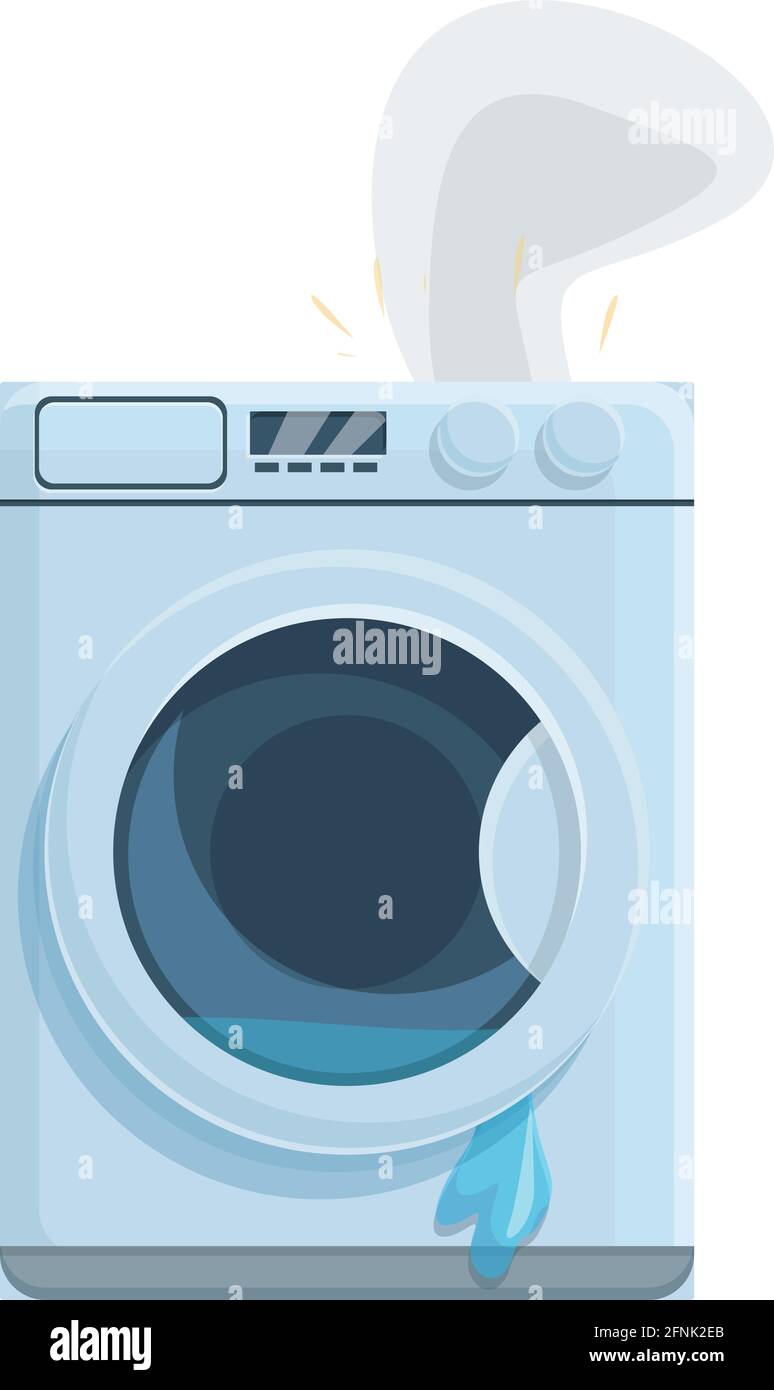 Broken washing machine icon. Cartoon of Broken washing machine vector