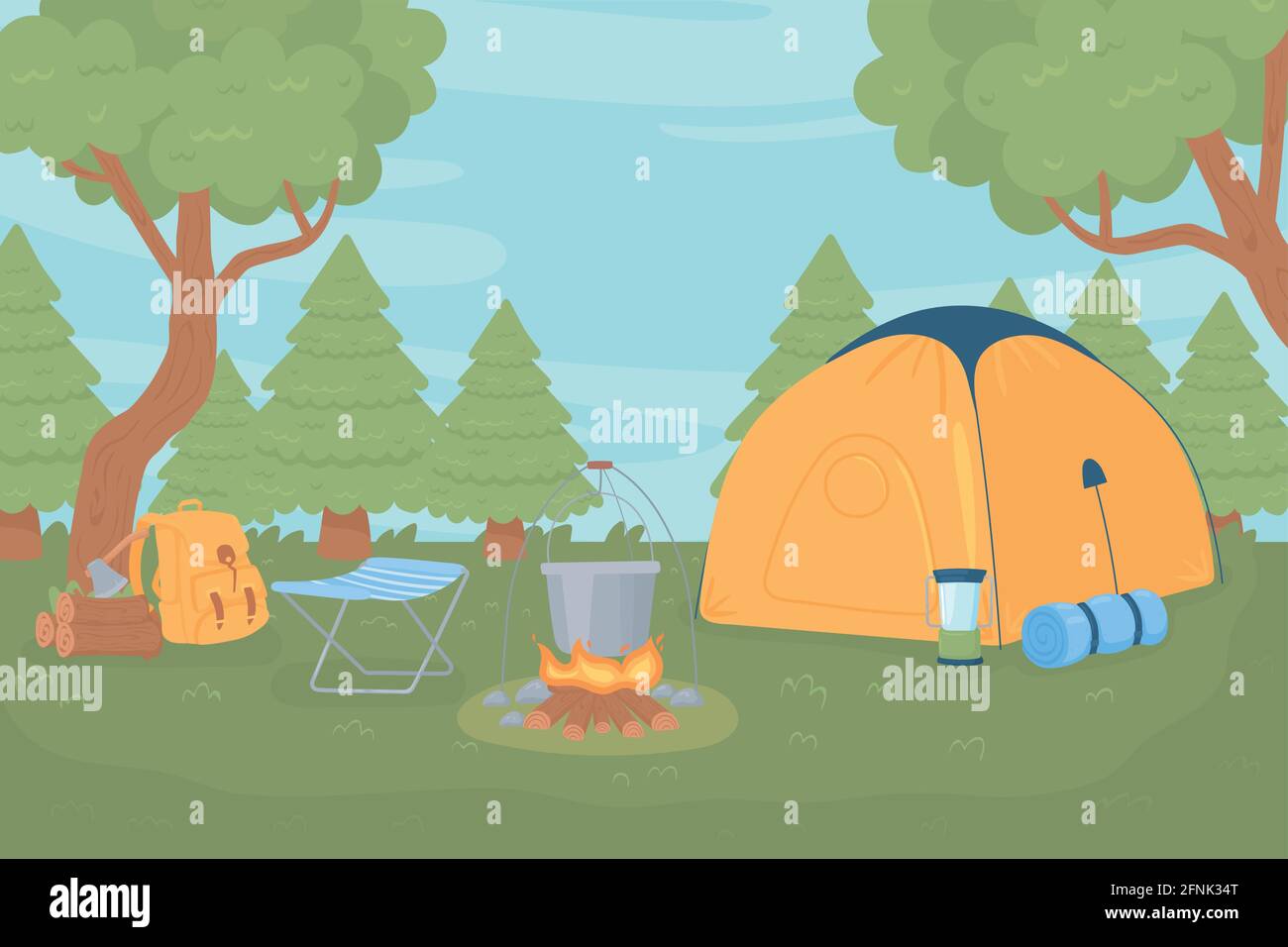camping tent equipment Stock Vector Image & Art - Alamy