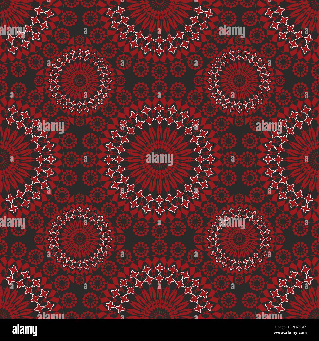 Fine seamless vintage patterns in red and black design Stock Vector ...