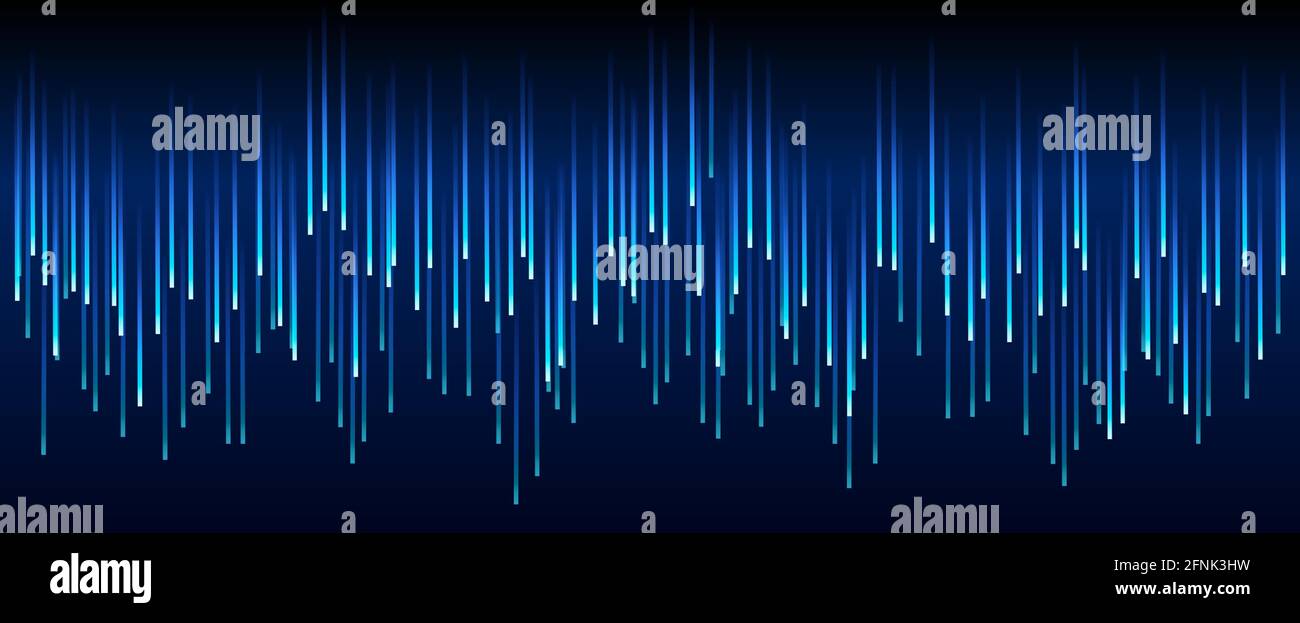 Dark blue Technology Sci-fi abstract matrix futuristic background, computer data stream, vector Illustration. Stock Vector