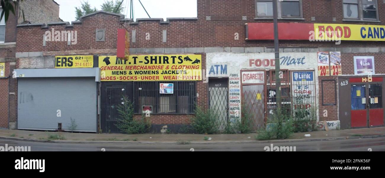 CHICAGO AMERICA'S HIDDEN WAR, closed storefronts in Chicago, Illinois