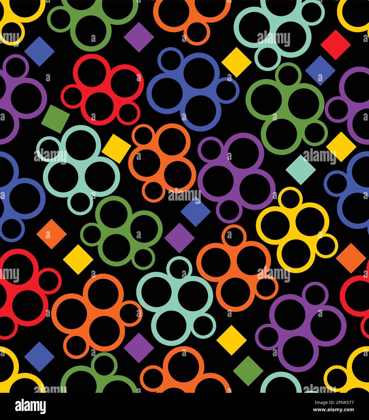 Seamless background with rainbow patterns on the dark area Stock Vector
