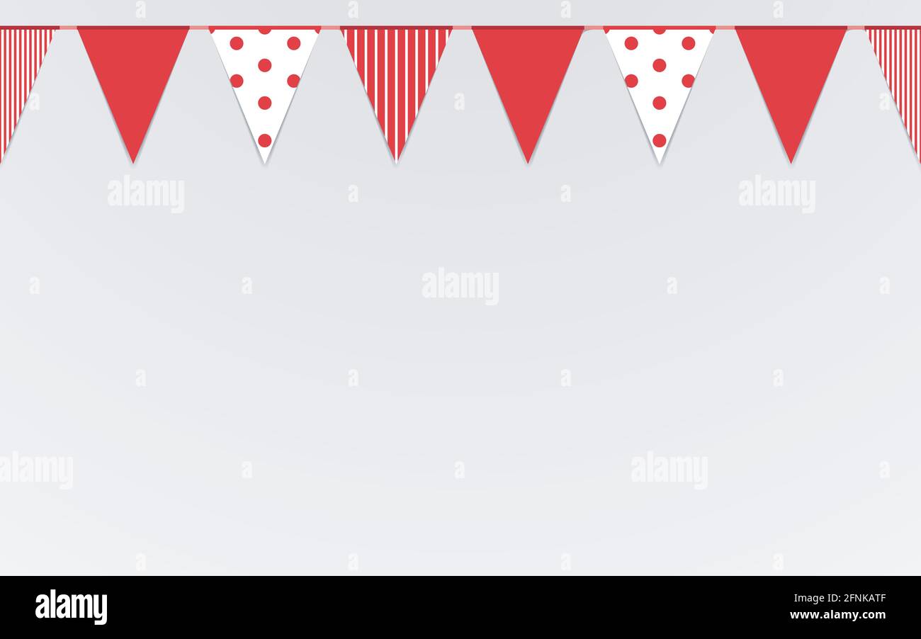 Garland flags Vector illustration with copy space Stock Vector