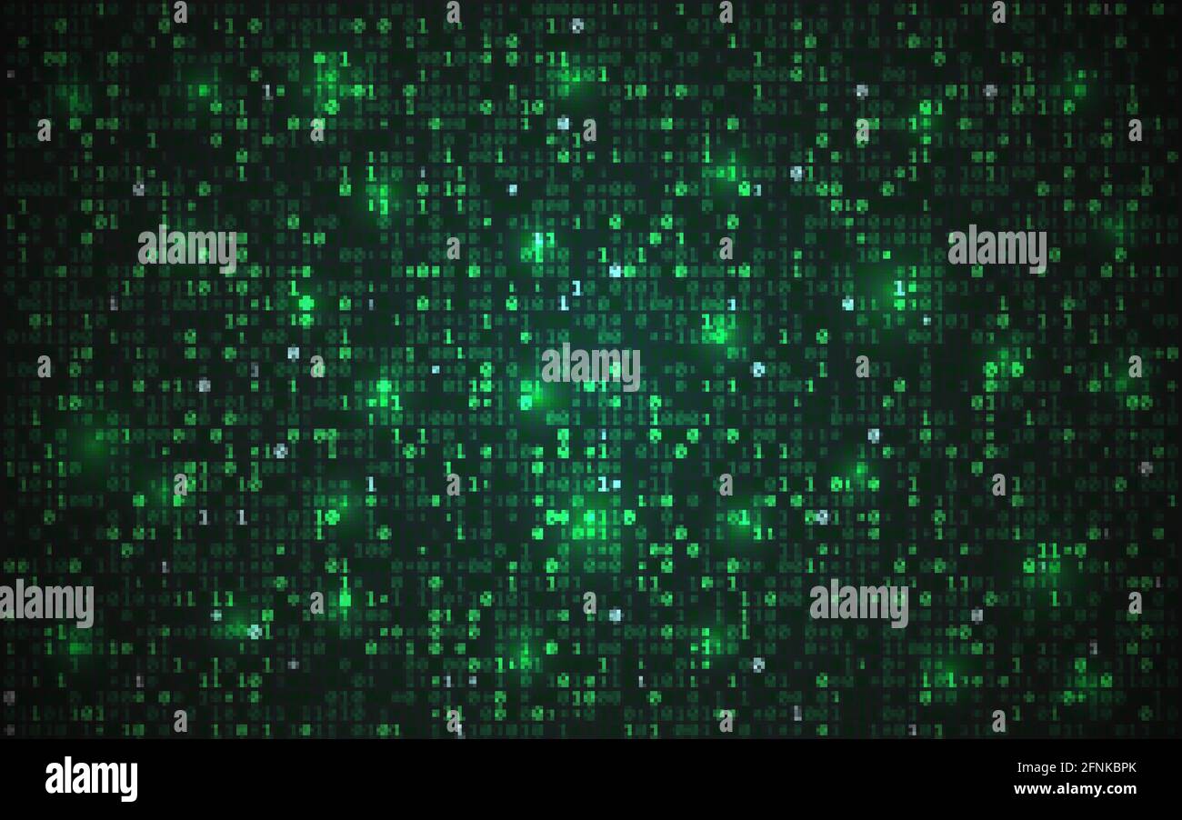 Binary Code Abstract Matrix Background Futuristic Data Design