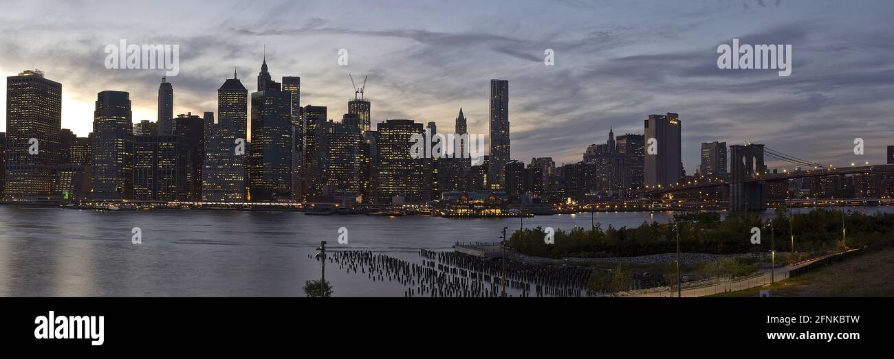 New york skyline brooklyn bridge usa tourist vacation manhattan city hi ...