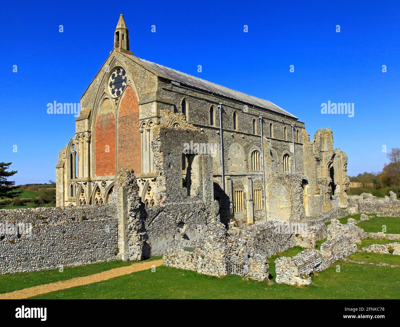 Binham Priory, Norfolk, Church and monastic ruins, Cluniac Order, medieval, monastery, England Stock Photo