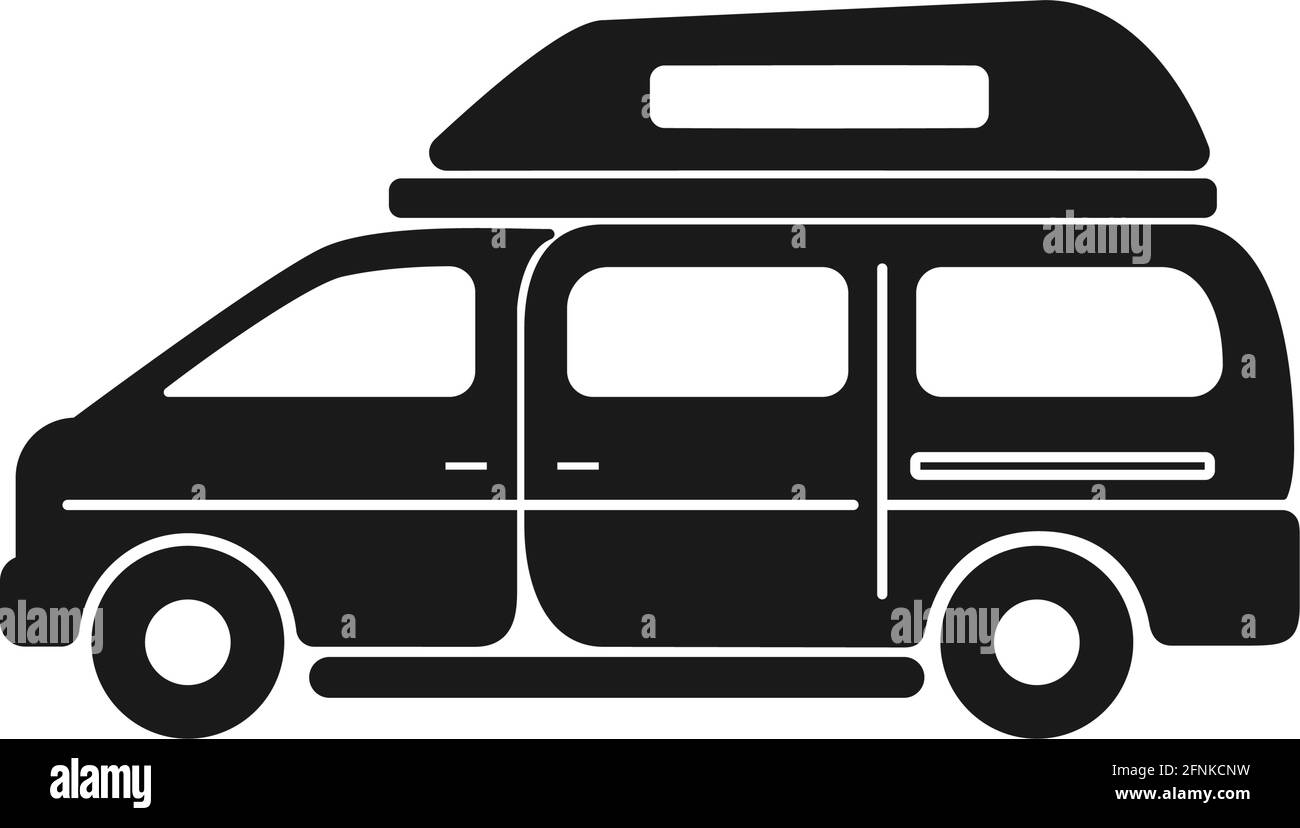 Pop top camper van or travel RV for van life in vector icon Stock Vector  Image & Art - Alamy