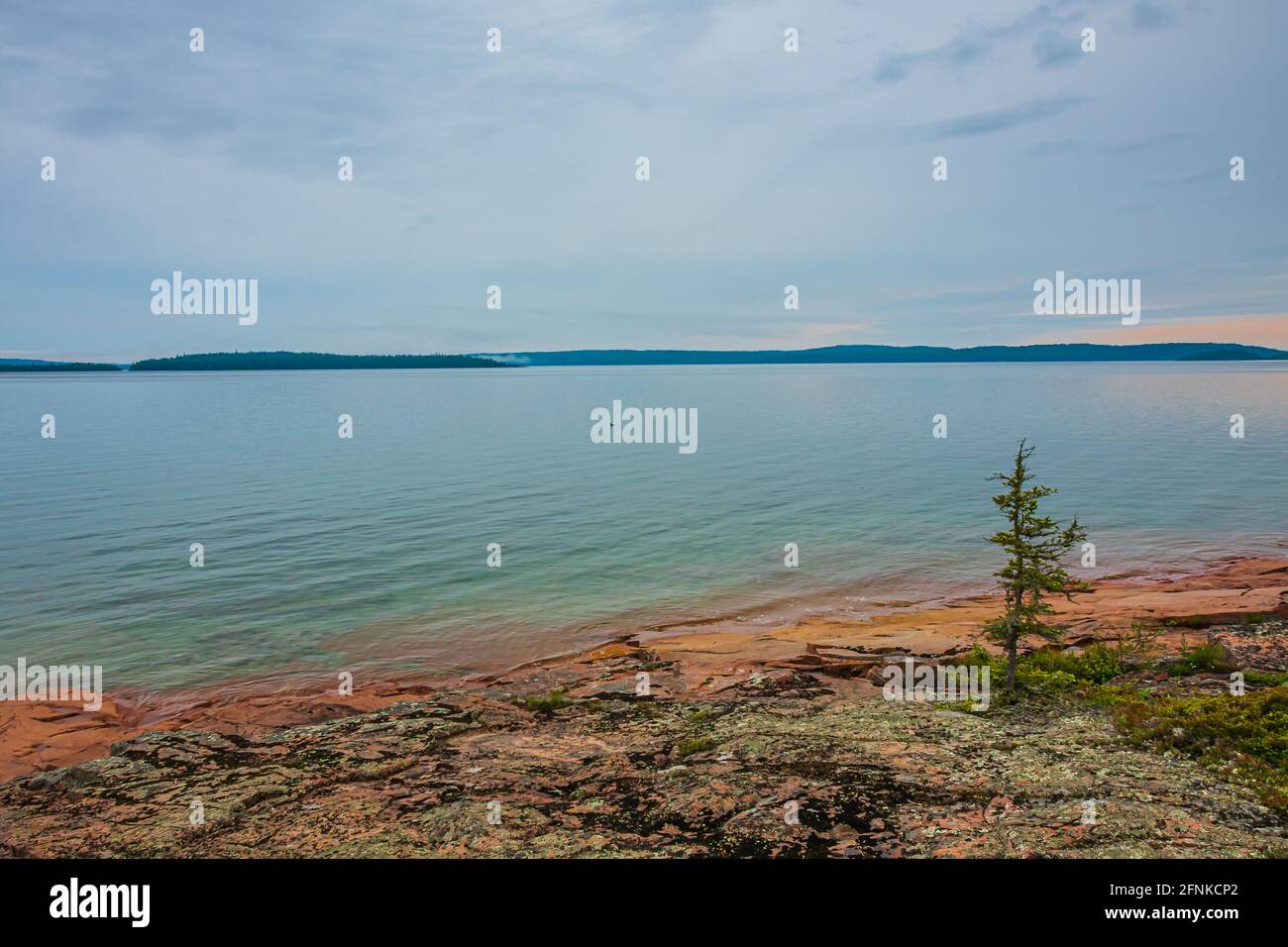 Kama Bay Lake Superior Nipigon Ontario Canada Red and Orange Rock Beach
