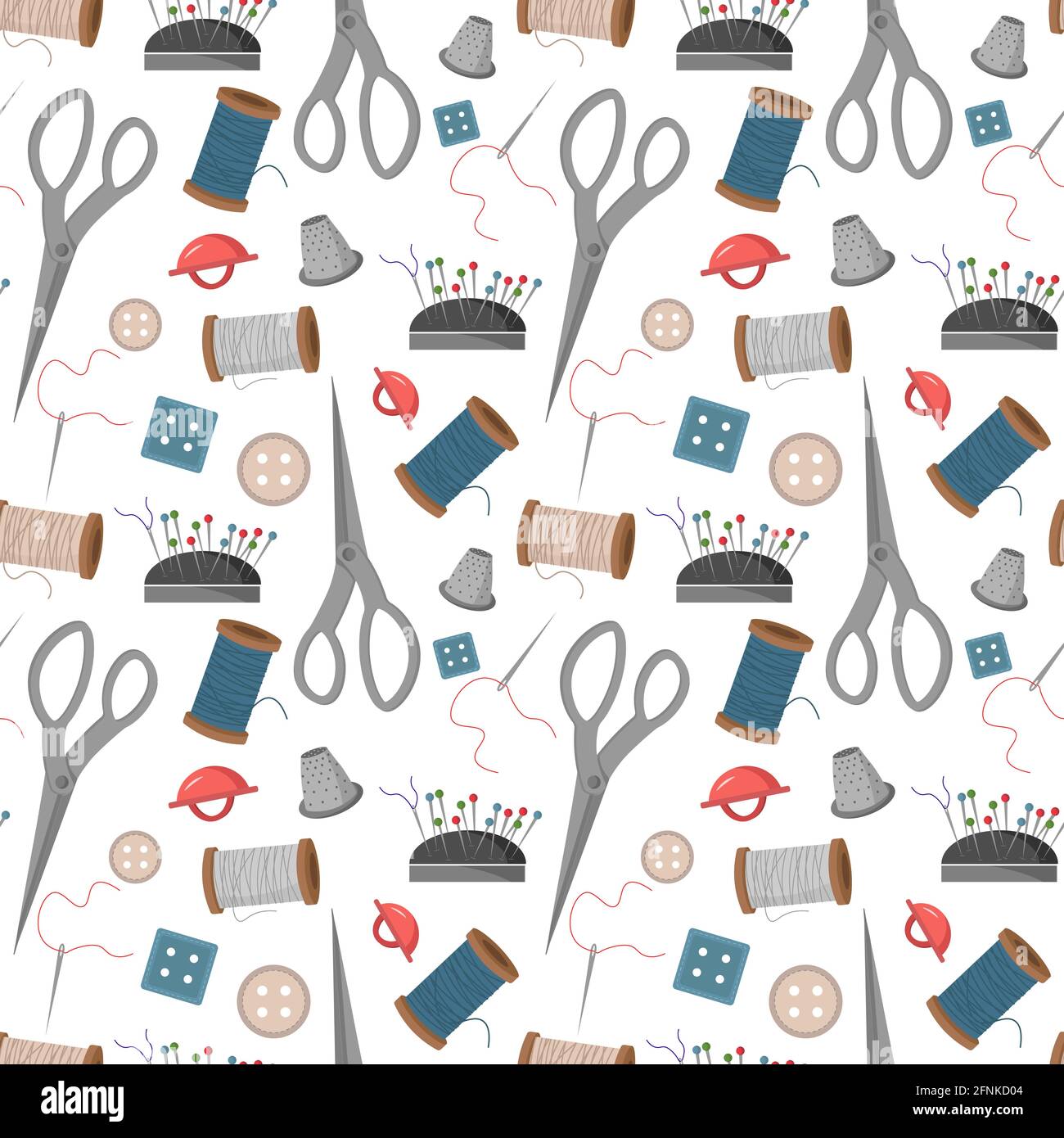 Spool thread needle button Stock Vector Images - Alamy