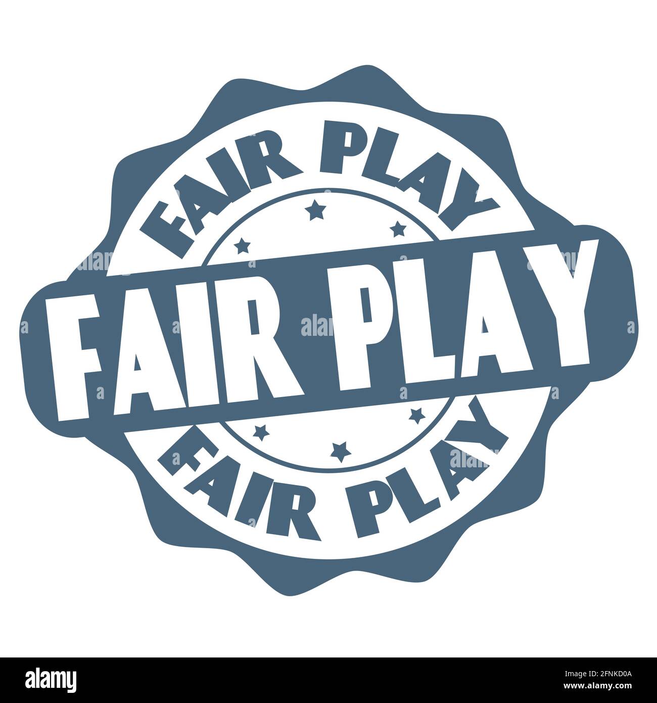 Fair play label or stamp on white background, vector illustration Stock Vector