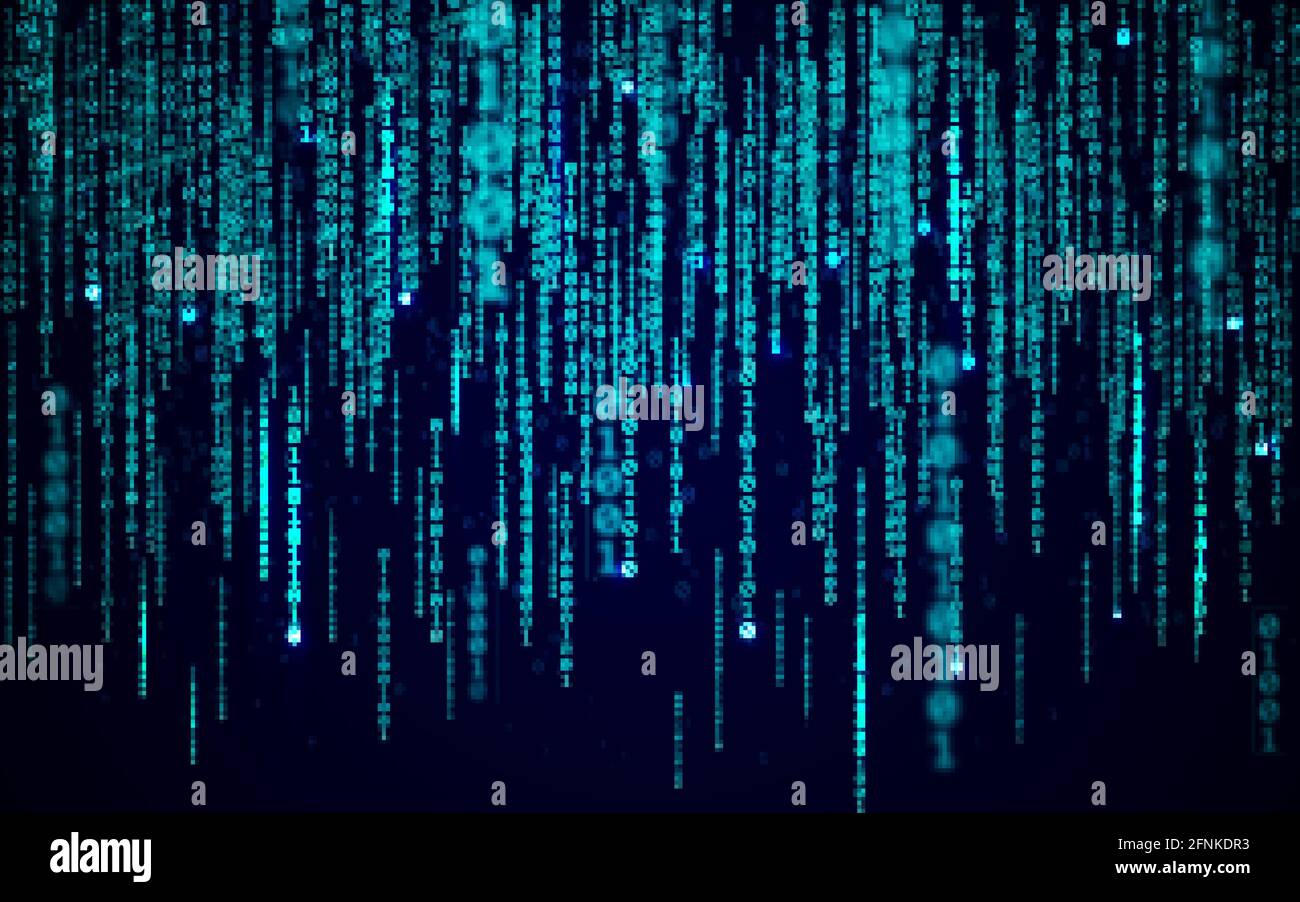 Matrix background. Binary code with random numbers. Modern ...