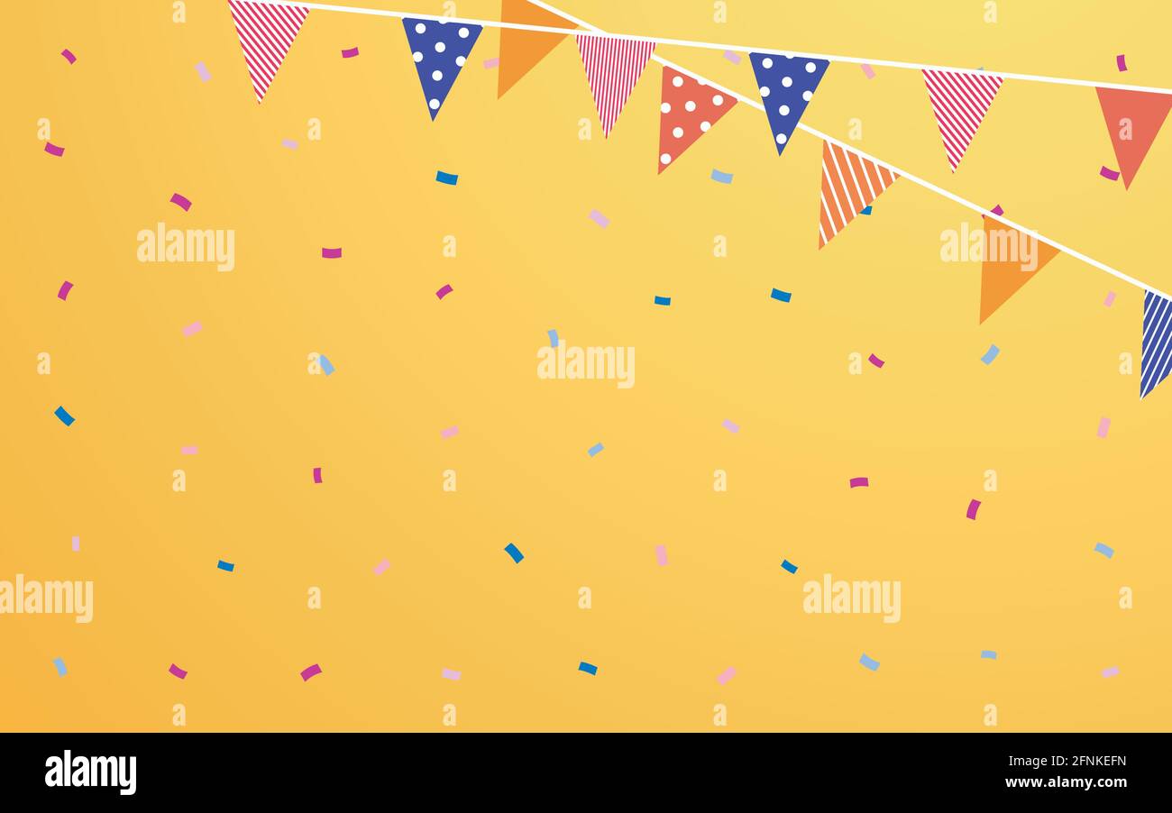 Garland flags Vector illustration in flat design Stock Vector