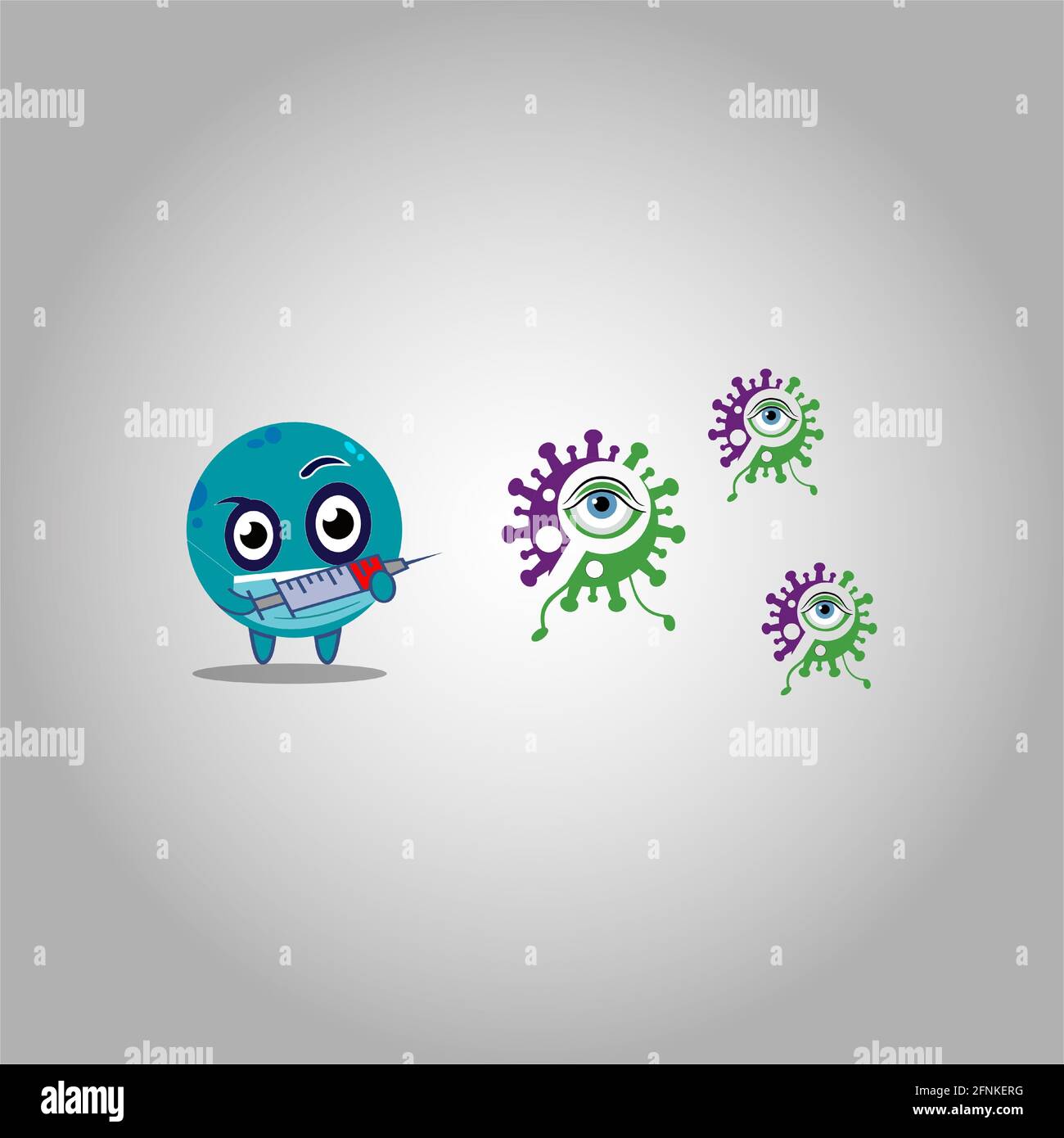 covid-19 remover logo design Stock Vector