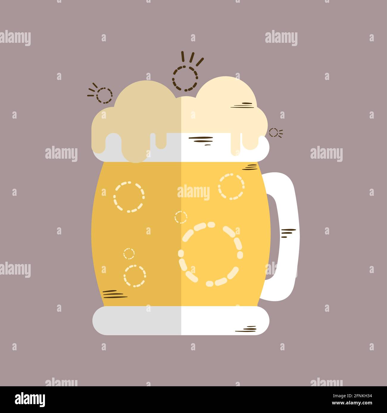 Isolated beer mug with foam icon Stock Vector Image & Art - Alamy