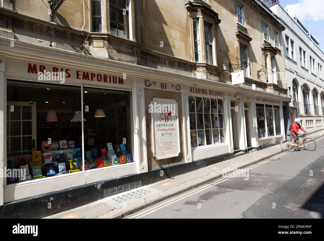 Mr B's Emporium Bookshop independent book shop, John Street, Bath, Somerset, England, UK Stock Photo
