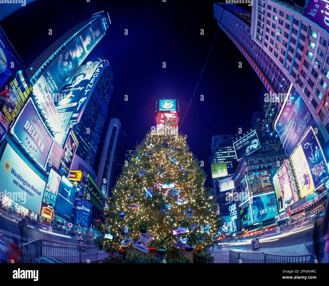 2004 HISTORICAL CHRISTMAS TREE LIGHTS TIMES SQUARE MIDTOWN MANHATTAN NEW YORK CITY USA Stock Photo