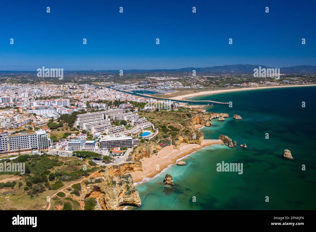 Dona Ana Beach in Lagos, Algarve Portugal. Portuguese southern golden