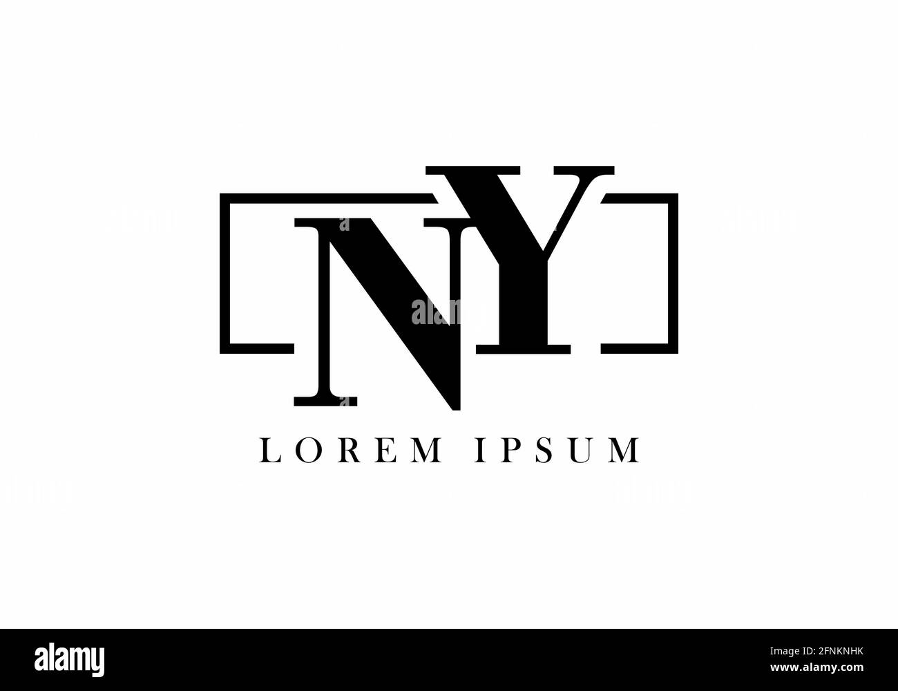 Black color of NY initial letter design Stock Vector Image & Art Alamy