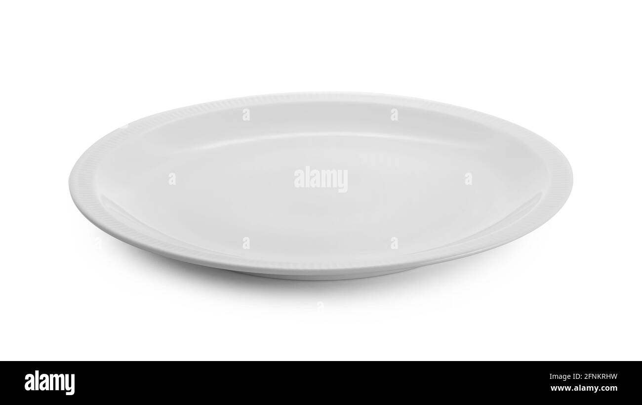 white plate isolated on white background Stock Photo - Alamy