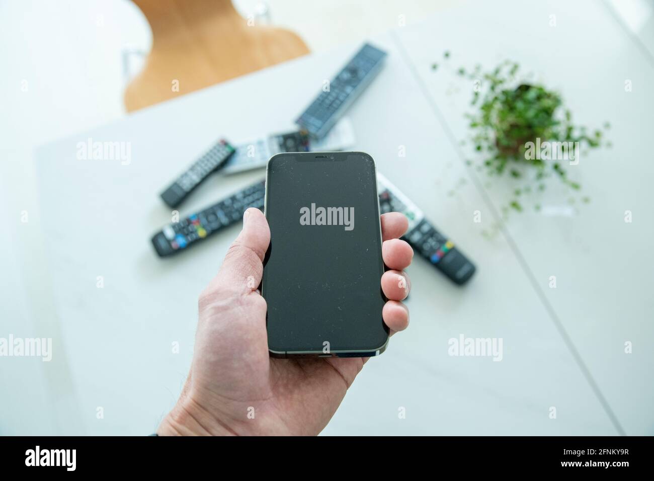 Smart Home Appliances Controller Stock Photo Alamy