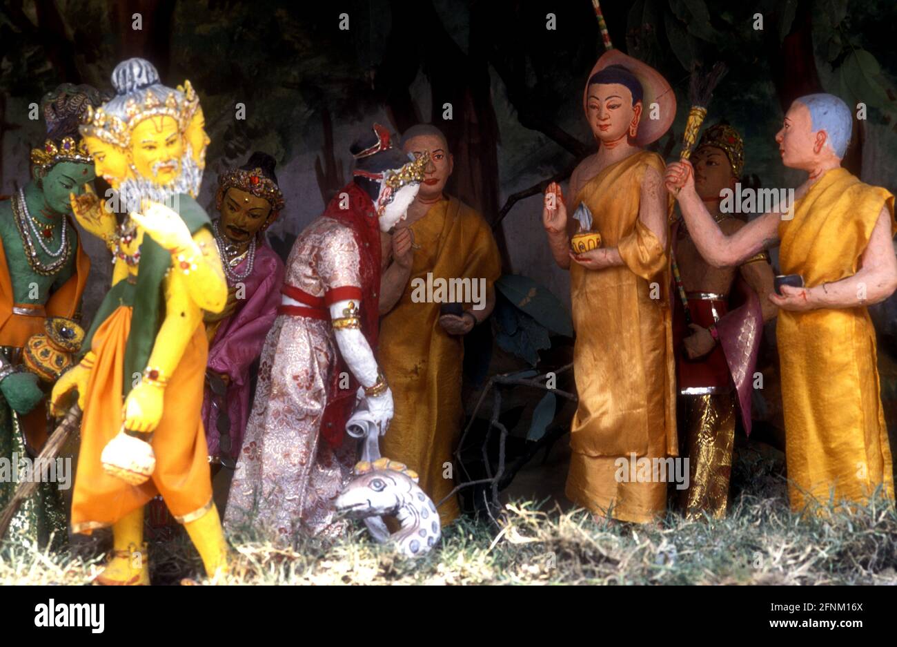 Buddha meeting the Hindu gods Stock Photo Alamy