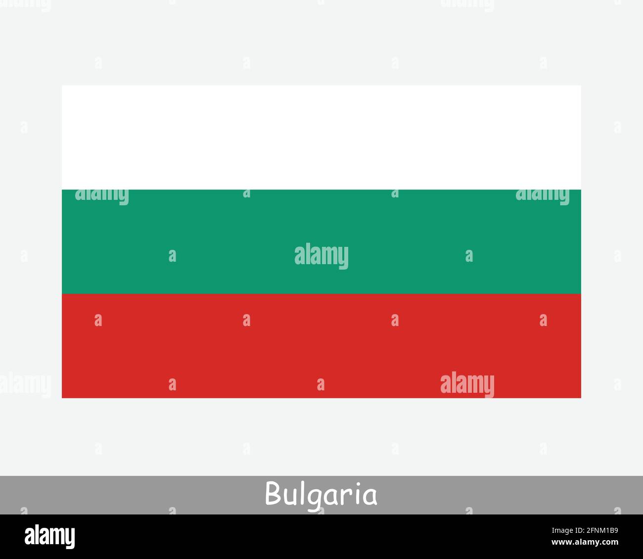 National Flag of Bulgaria. Bulgarian Country Flag. Republic of Bulgaria Detailed Banner. EPS Vector Illustration Cut File Stock Vector