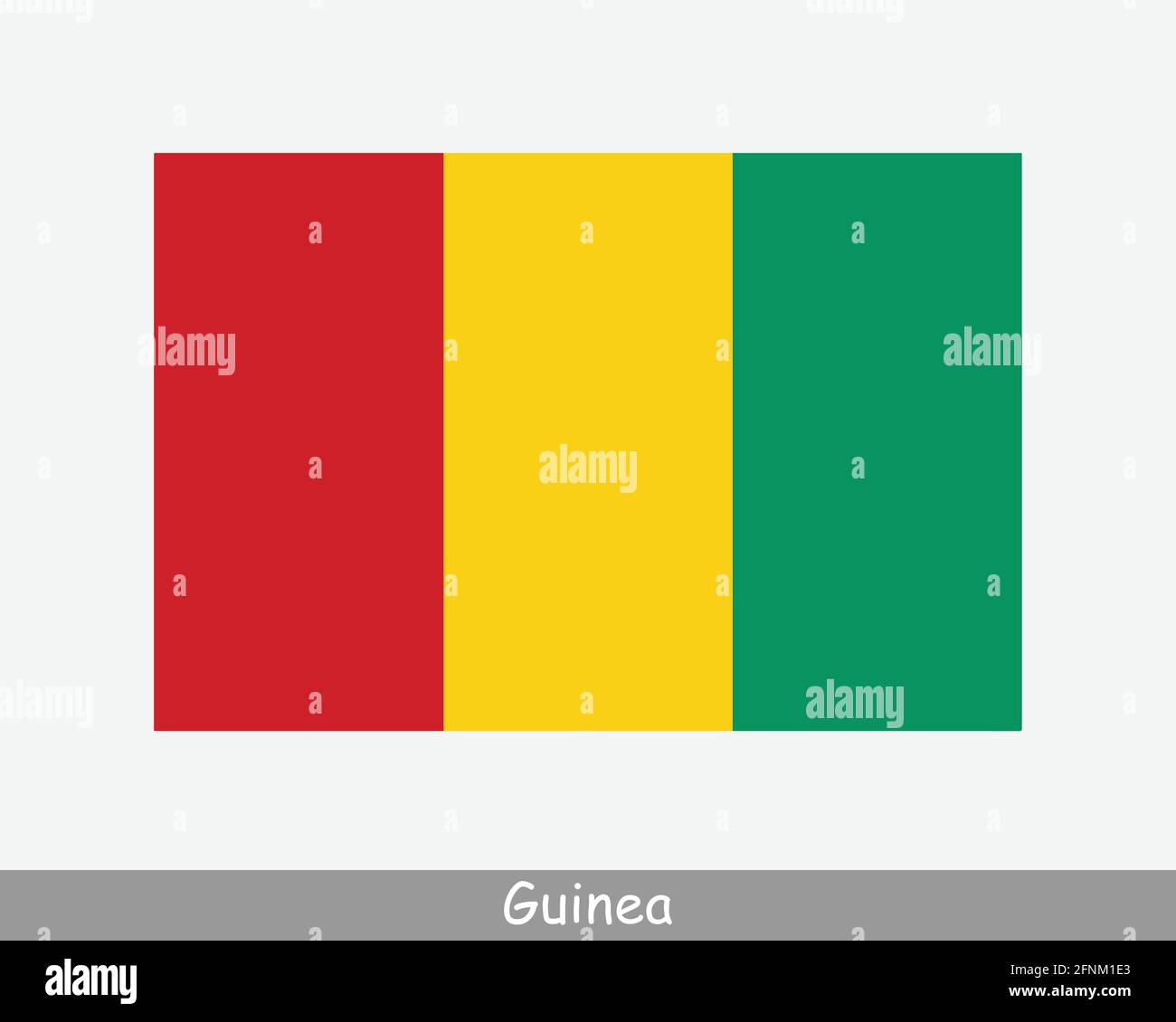 National Flag of Guinea. Guinean Country Flag. Republic of Guinea