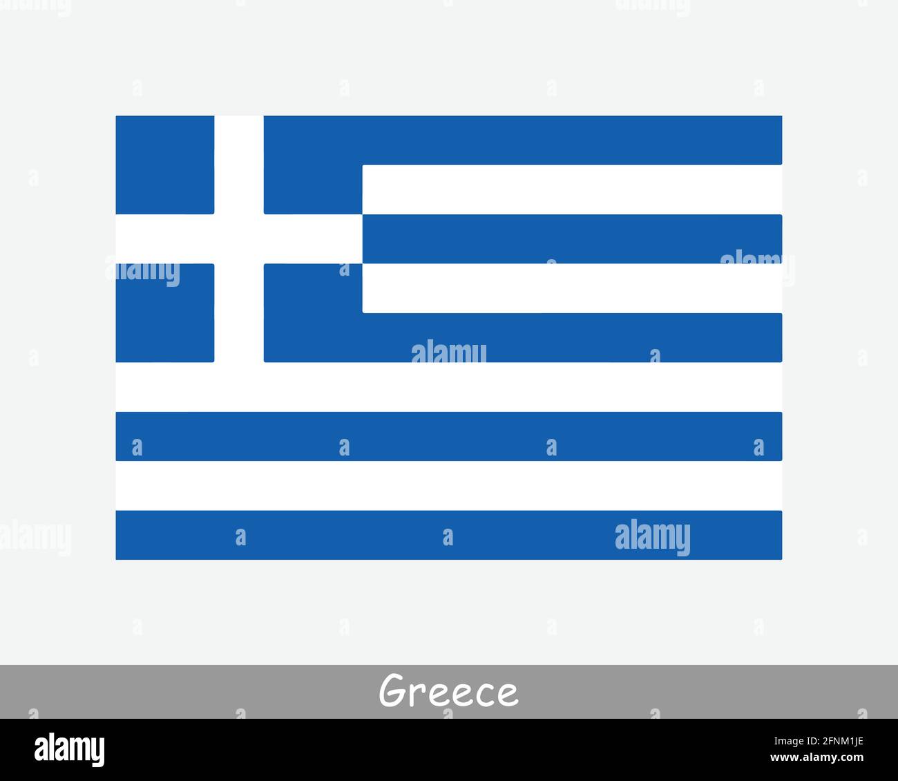 National Flag of Greece. Greek Country Flag. Hellenic Republic Detailed Banner. EPS Vector Illustration Cut File Stock Vector