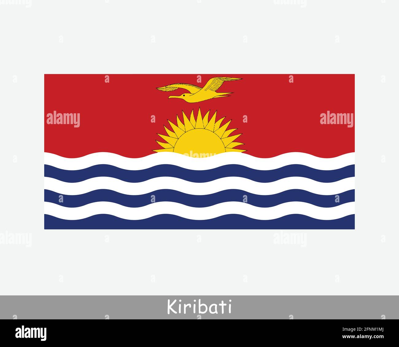 National Flag of Kiribati. Republic of Kiribati Country Flag. Detailed ...