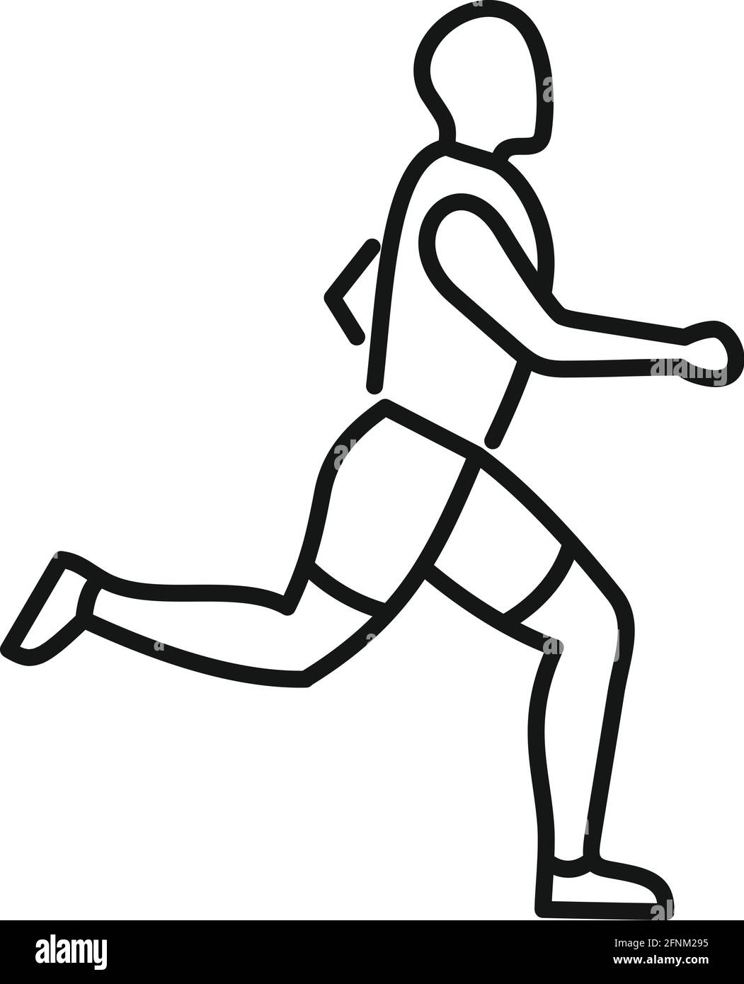Running sportsman icon, outline style Stock Vector Image & Art - Alamy