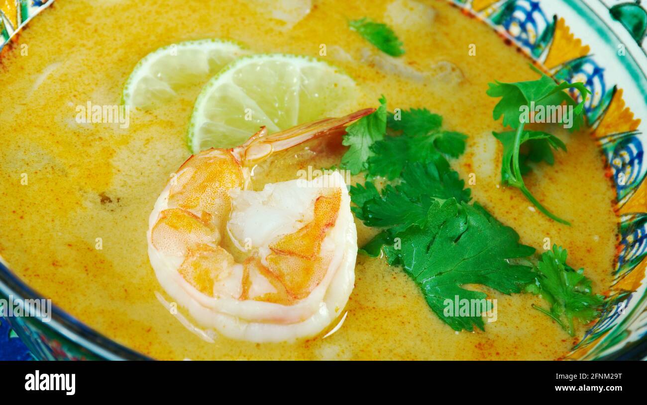 Easy Lobster Bisque, Seafood dishes, classic entree of French origin Stock Photo