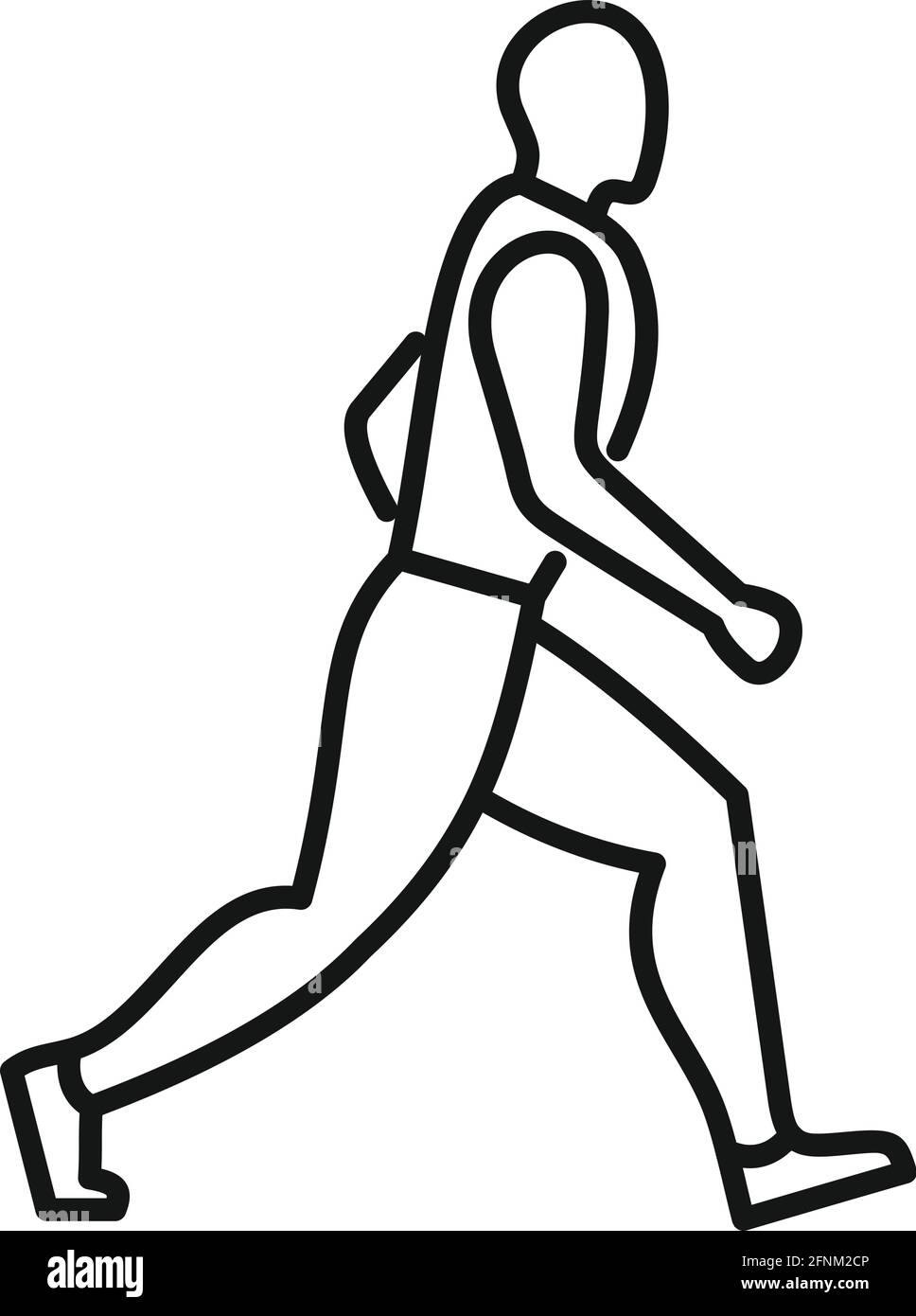 Running man icon, outline style Stock Vector Image & Art Alamy