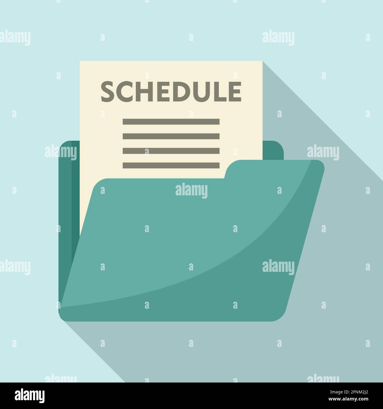 Syllabus schedule icon, flat style Stock Vector