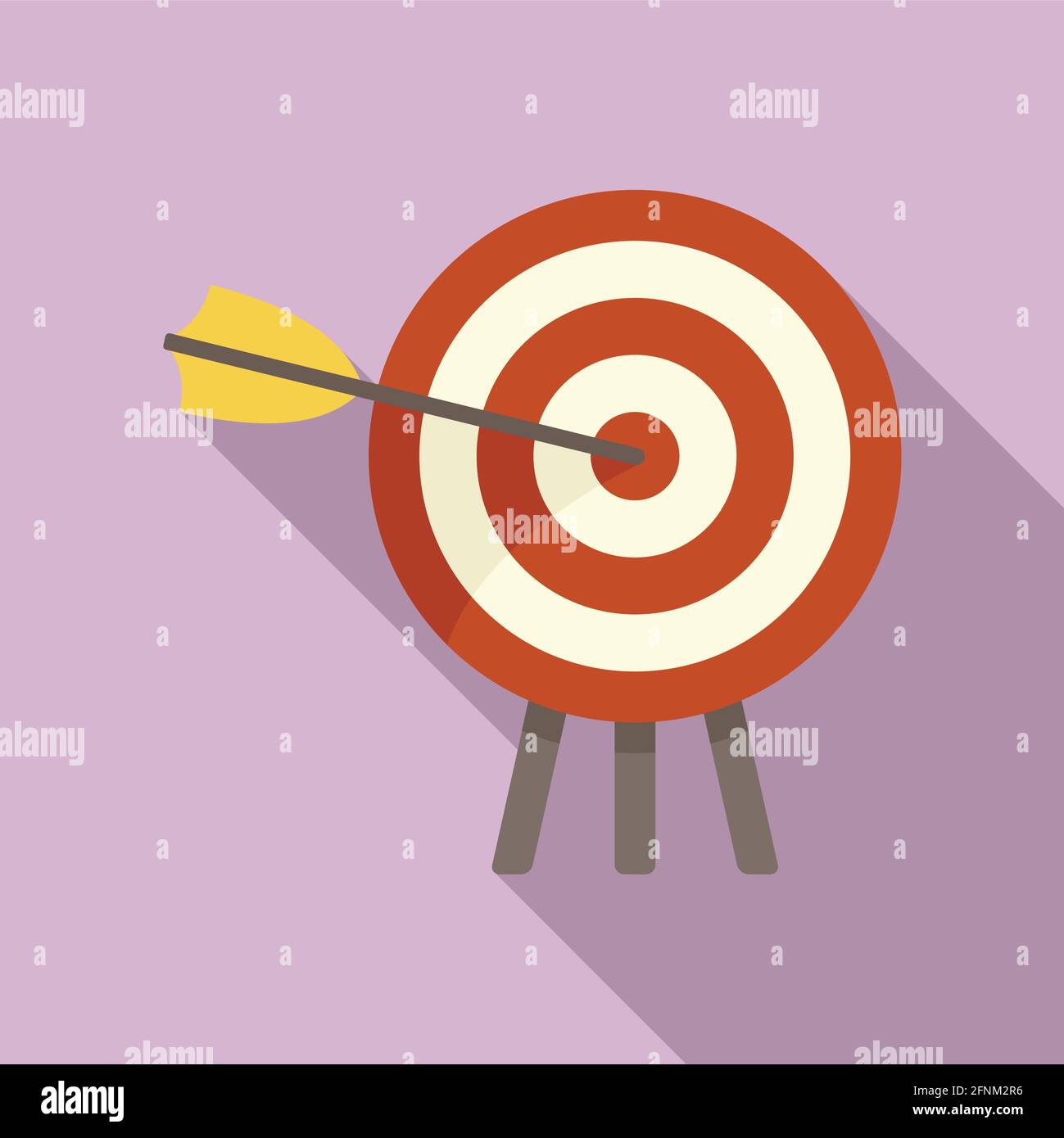 Arch target icon, flat style Stock Vector