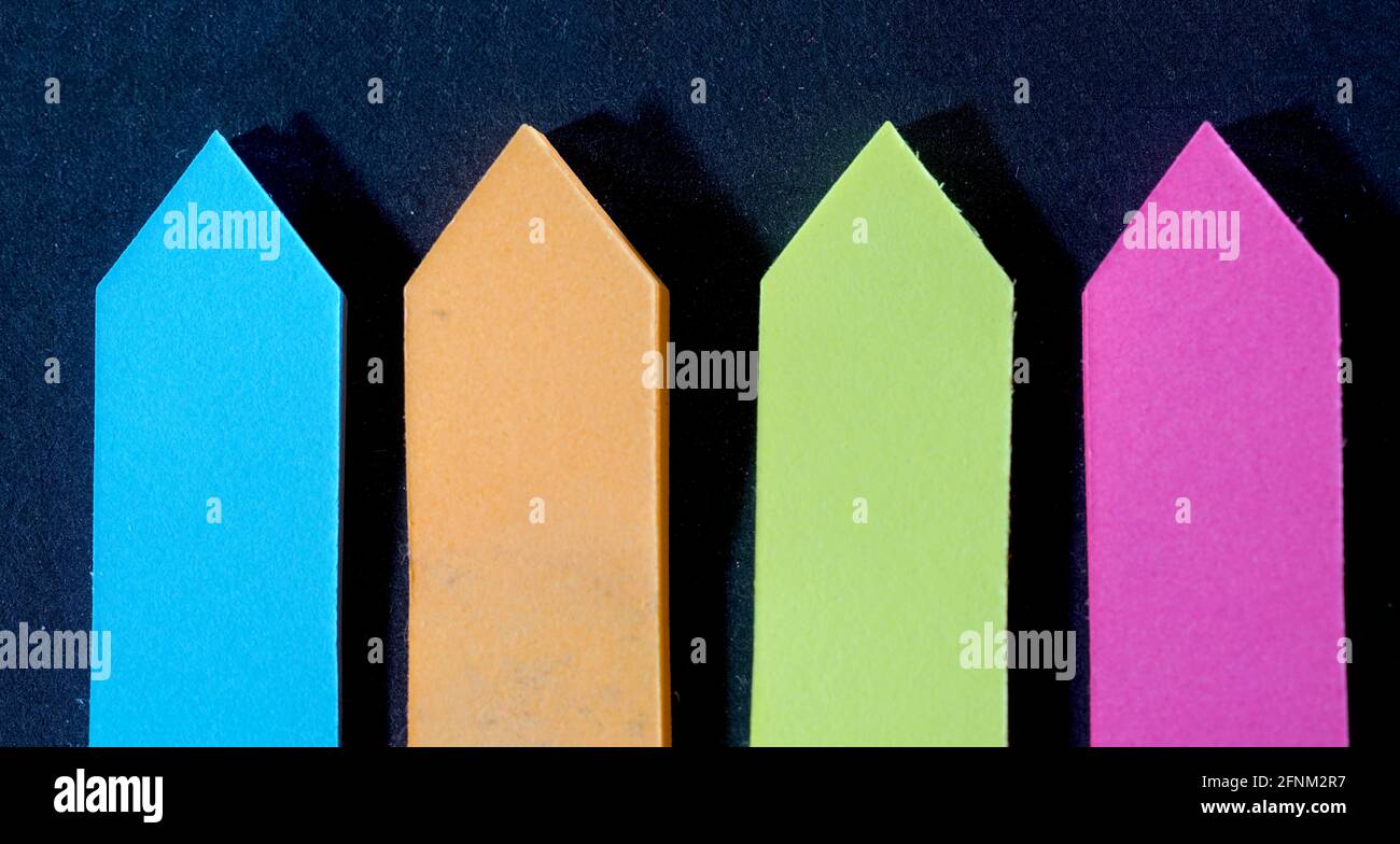 Paper signpost as a reminder, photographed with flash in the studio ...