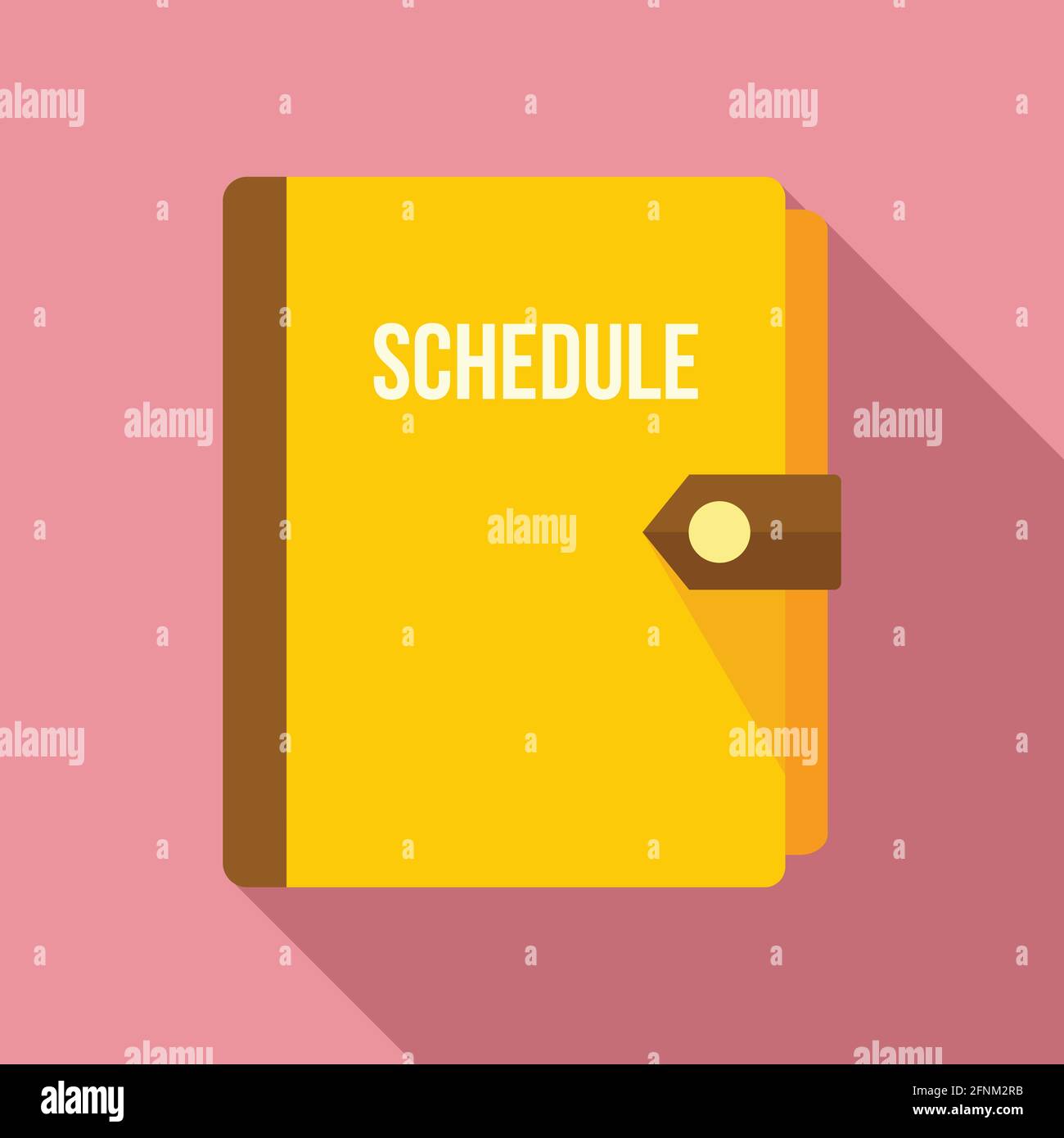 Syllabus schedule notebook icon, flat style Stock Vector